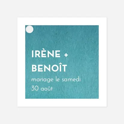 Etiquette perforée mariage Aquarelle