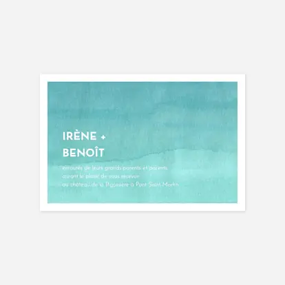 Carton d'invitation Aquarelle