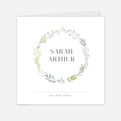 Faire-part mariage Aquarelle végétale