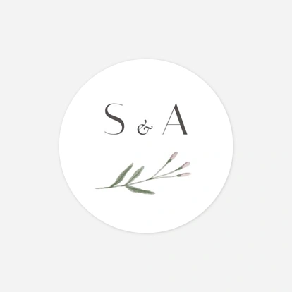 Étiquette cadeau mariage Aquarelle végétale