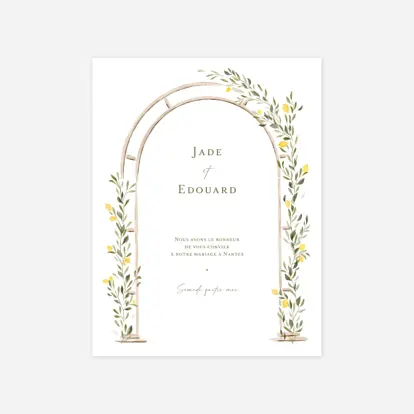 Faire-part mariage Arche acidulée