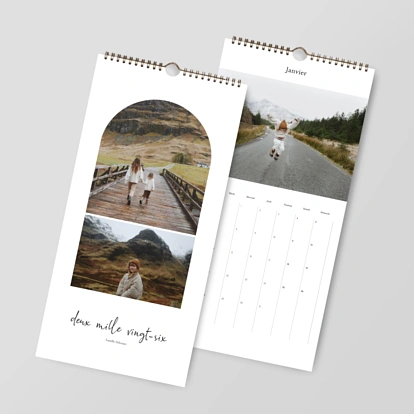 Calendrier mural cases personnalisables Arche