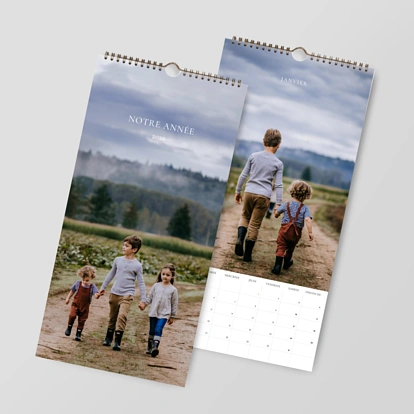 Calendrier mural cases personnalisables À travers le temps