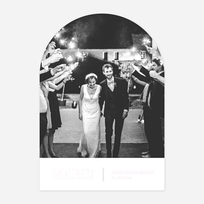 Carte de remerciements Bandeau chic 1 photo