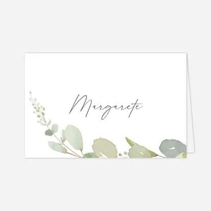 Marque-place mariage Brins d'eucalyptus