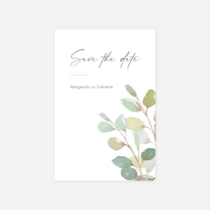 Save the date Brins d'eucalyptus