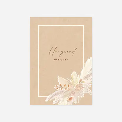 Carte de remerciements Bouquet bohéme