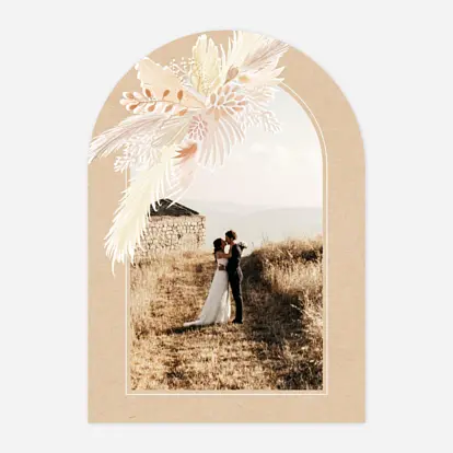 Carte de remerciements Bouquet bohéme