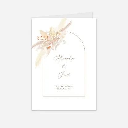 Livret de messe mariage Bouquet bohéme