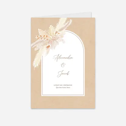 Livret de messe mariage Bouquet bohéme