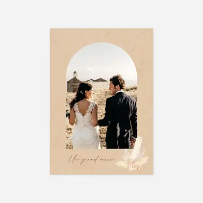 Carte de remerciements Bouquet bohéme II