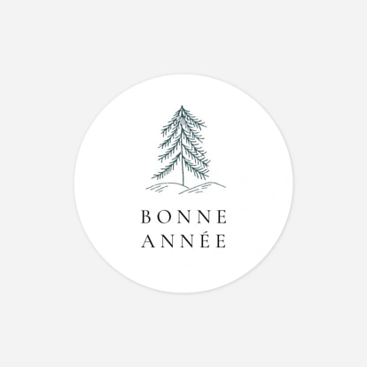 Étiquette cadeau Noël Boréal