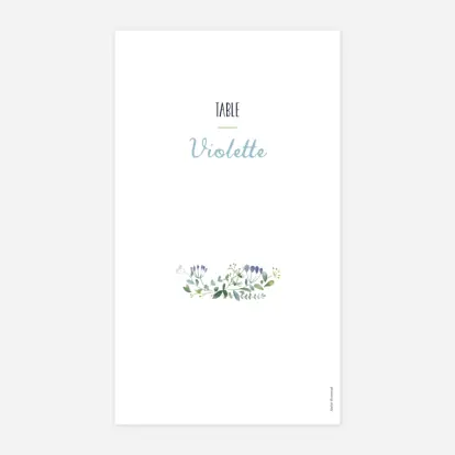 Marque-table mariage Bouquet sauvage