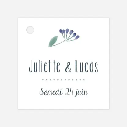 Etiquette Mariage Bouquet sauvage