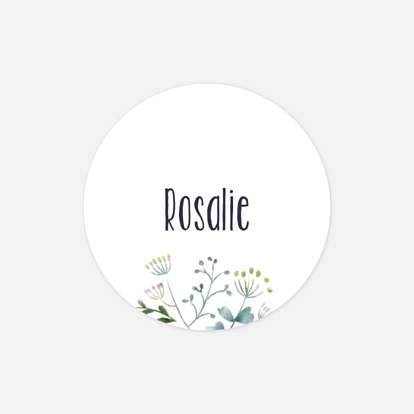 Stickers pour enveloppes baptême Bouquet sauvage