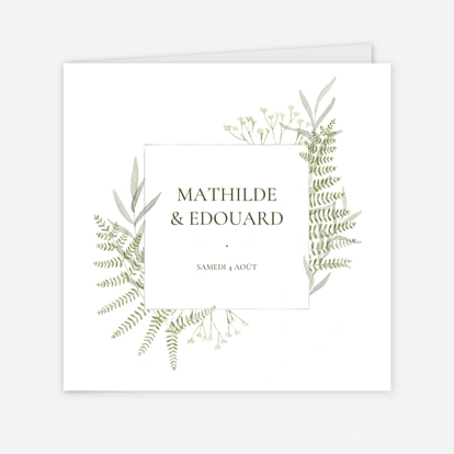 Faire-part mariage Botanique