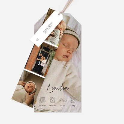 Faire-part naissance Bienvenue pictos