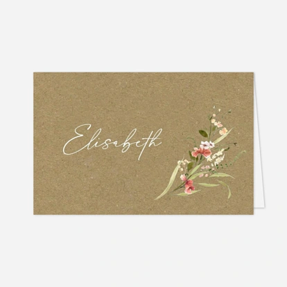 Marque-place mariage Bouquet printanier