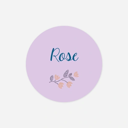 Stickers naissance Broderie florale