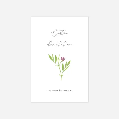 Carton d'invitation Bucolique