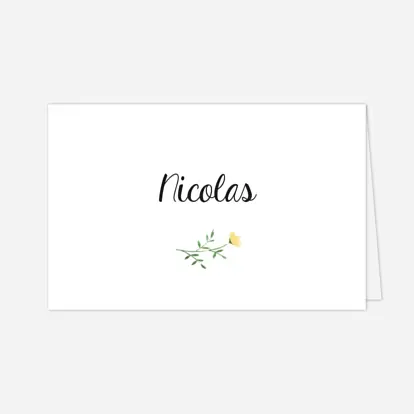 Marque-place mariage Cadre fleuri