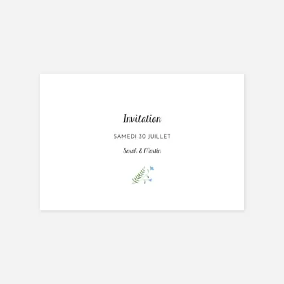 Carton d'invitation Cadre fleuri