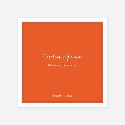 Carton réponse Carré chic