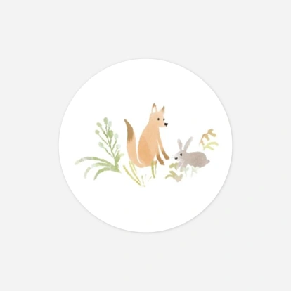 Stickers naissance Couronne de la forêt