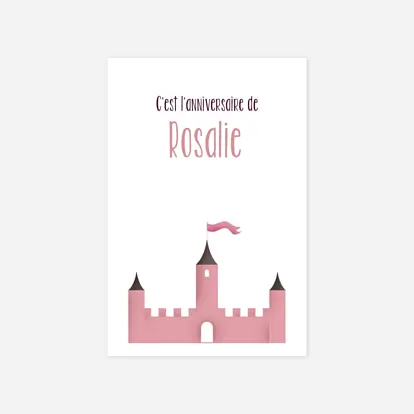 invitation anniversaire enfant Château fort