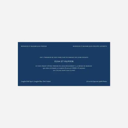 Faire-part mariage Chic