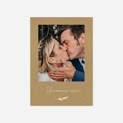 Carte de remerciements Couronne d'eucalyptus