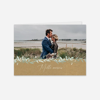 Carte de remerciements Couronne d'eucalyptus