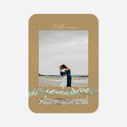 Carte de remerciements Couronne d'eucalyptus