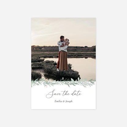 Save the date Couronne d'eucalyptus