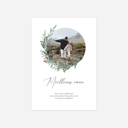 Carte de voeux Couronne d'eucalyptus