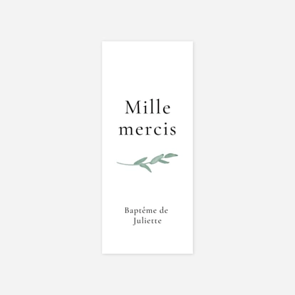 Étiquette cadeau baptême Couronne d'eucalyptus