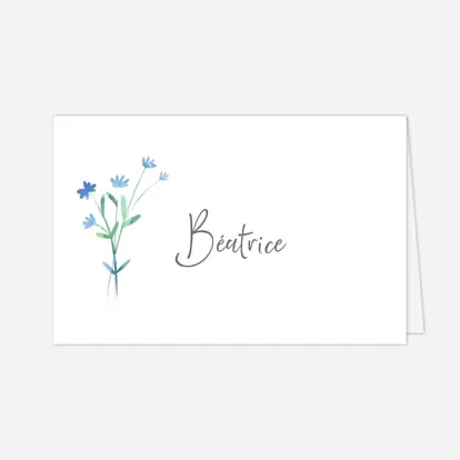 Marque-place mariage Couronne florale