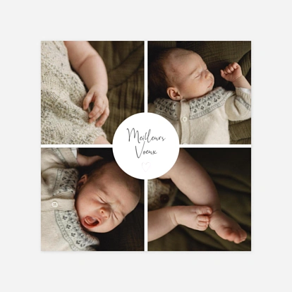 Carte de voeux Coeur Médaillon