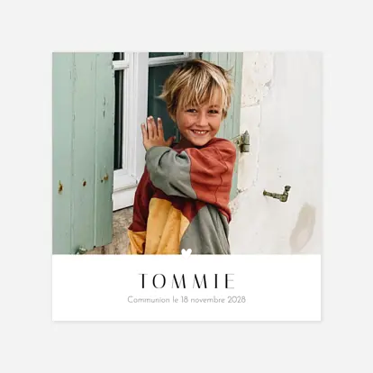 Invitation communion Cœur d'or