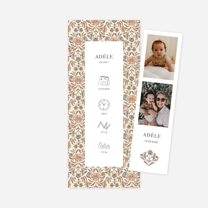 Faire-part naissance Élégant coquillage