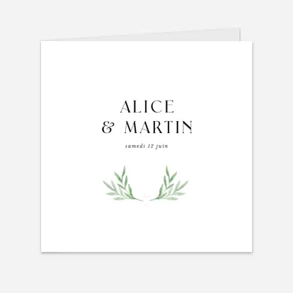 Faire-part mariage Cœur végétal