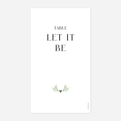Marque-table mariage Cœur végétal