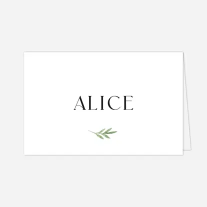 Marque-place mariage Cœur végétal