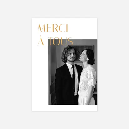 Carte de remerciements Capitale