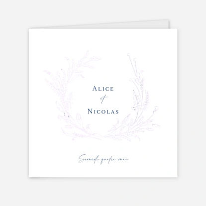 Faire-part mariage Couronne traditionnelle