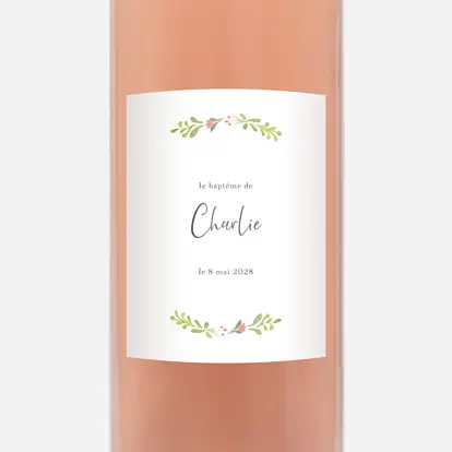 Étiquette pour bouteille Cueillette