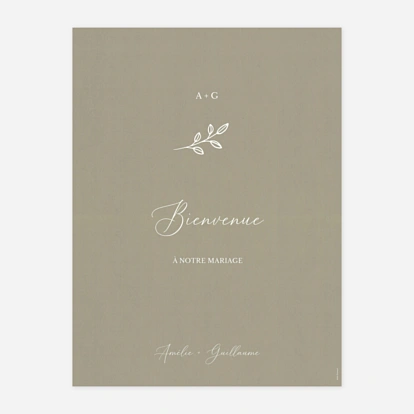 Affiche bienvenue mariage Douce Union