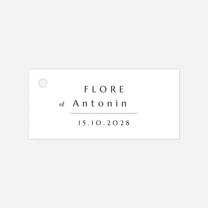 Etiquette perforée mariage Délicats feuillages