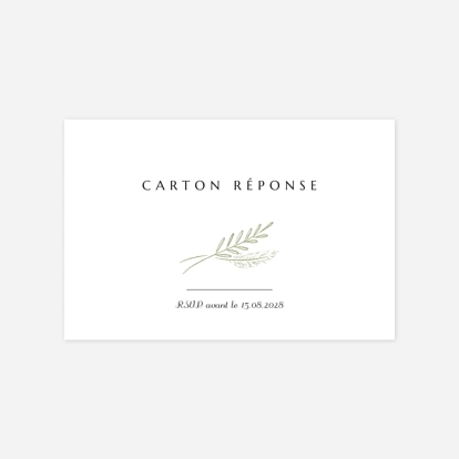 Carton réponse Délicats feuillages