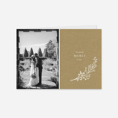 Carte de remerciements Délicats feuillages